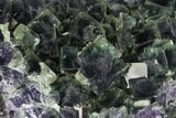 Purple and Green Cubic Fluorite Crystal Cluster - China #146895-2